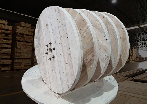 wooden cable drums